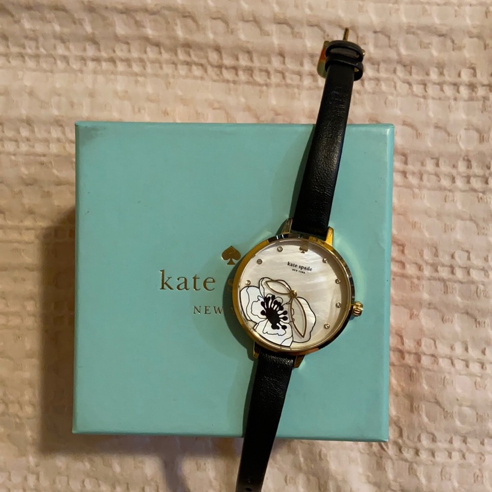 Kate Spade Watch with Black Flower